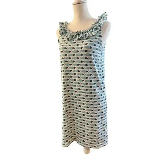 SAILOR SAILOR SLEEVELESS FISH DESIGN DRESS SIZE SMALL - Picture 2 of 7